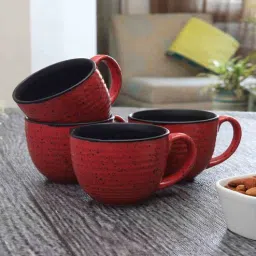 miah decor Studio Glazed 300ml Black (Set of 4) Ceramic Coffee Mug-picture-44