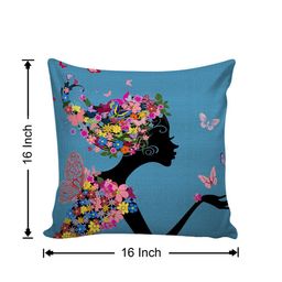 AEROHAVEN Multi Color Set Of 5 Quirky Printed Square Cushion Covers image 2
