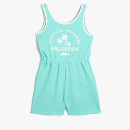 Koton Girls Tyography Printed Pure Cotton Jumpsuit-image-34