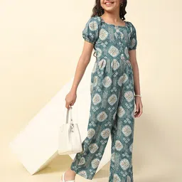 BAESD Girls Printed Square Neck Basic Jumpsuit-image-94