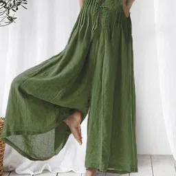 Stylecast X KPOP Green Tie-Up Neck Cotton Basic Jumpsuit-image-8