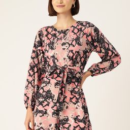 Sleek Italia Animal Printed Belted Playsuit-56