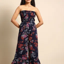 DODO & MOA Off-Shoulder Printed Basic Jumpsuit-image-50
