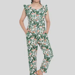 TWEENY MINI Girls Tropical Printed Basic Jumpsuit-image-88