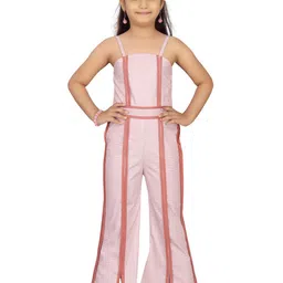 BAESD Girls Checked Cotton Basic Jumpsuit-image-99