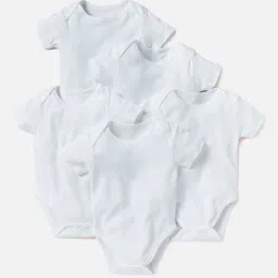 Juniors by Babyshop Pack Of 5 Infant Girls Cotton Bodysuit-image-89