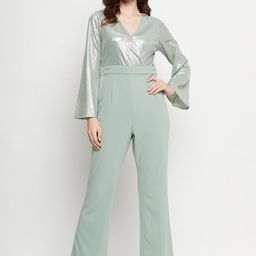 CAMLA V-Neck Flared Sleeves Basic Jumpsuit-image-44