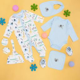 Pantaloons Baby Printed Pure Cotton Baby Apparel Gift Set-32