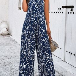 all about you Printed Shoulder Straps Basic Jumpsuit-38
