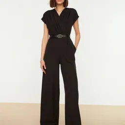 Trendyol V-Neck Extended Sleeves Basic Jumpsuit-33