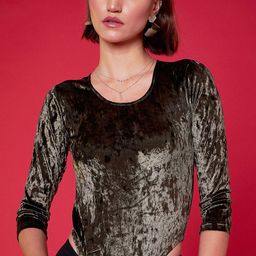 SASSAFRAS Olive Long Sleeves Bodysuit-image-20