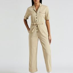 Pepe Jeans Shirt Collar Pure Cotton Twill Basic Jumpsuit-27