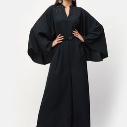 BLANC9 Navy Blue Sequins Embellished Belted Party Basic Jumpsuit-picture-20
