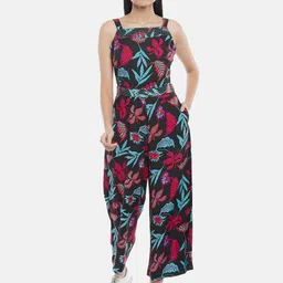 People Women Black Floral Printed Jumpsuit-picture-19