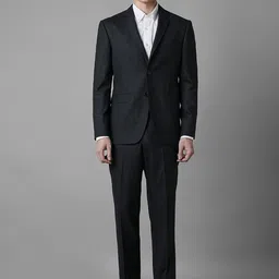Luxure by Louis Philippe Checked Two-Piece Formal Suit-image-25