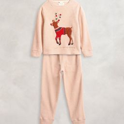 Cherry Crumble Unisex Kids Beige & Red Printed Night suit-picture-9