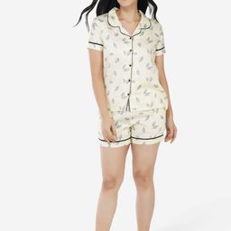 ARTEMIS Women Cream-Coloured & Black Printed Night Suit-picture-14