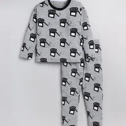 YK Boys Conversational Printed T-shirt With Pyjama-image-19