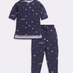 Clt.s Girls Conversational Printed Top With Pyjamas-image-38