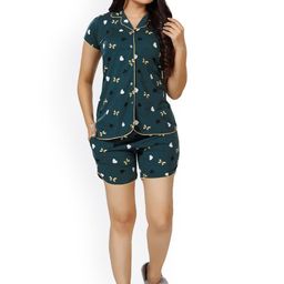 Foxy Conversational Printed Pure Cotton Night Suit-image-26