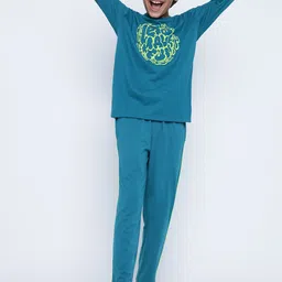 Lil Tomatoes Boys Graphic Printed Round Neck Night suit-image-85