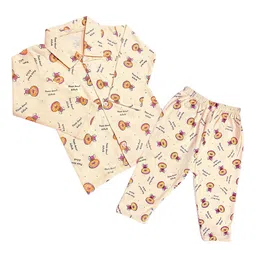 BAESD Infants Conversational Printed Shirt Collar Night Suit-12