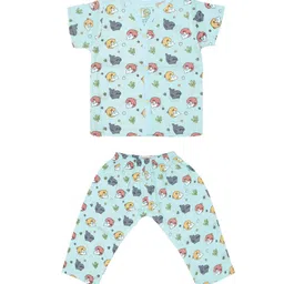 A Toddler Thing Kids Animal Printed Organic Cotton Night suit-image-50