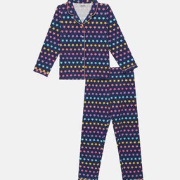 mackly Girls Conversational Printed Shirt With Pyjamas-image-4