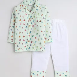 BAESD Boys Graphic Printed Pure Cotton Shirt With Pyjamas-image-3