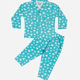 Snugkins Kids Graphic Printed Pure Cotton Shirt With Pyjamas-image-19