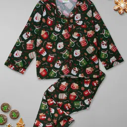 Pyjama Party Kids Conversational Printed Pure Cotton Shirt With Pyjamas-picture-46