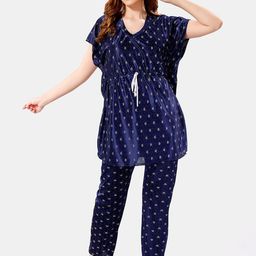 Be You Conversational Printed Satin Night Suit-19