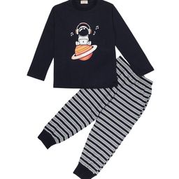 Ninos Dreams Boys Astronaut Printed Pure Cotton Night Suit-10