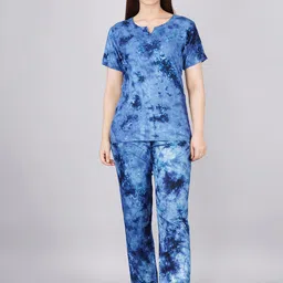 Bachuu Tie & Dye Printed Night Suit-image-3