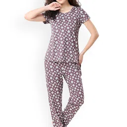 NIGHT FLOSS Women Printed Night suit-image-84