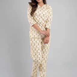 FERANOID Floral Printed Pure Cotton Night Suit-picture-41