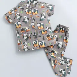 NAUTI KIDZ Girls Pure Cotton Cartoon Characters Printed Night suit-image-97