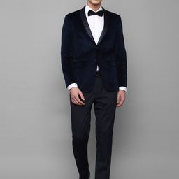 Allen Solly Men Self-Design Two Piece Slim-Fit Single-Breasted Party Suit-image-79