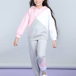StyleStone Girls Colourblocked Fleece Tracksuits-image-83