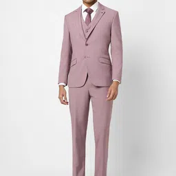 Van Heusen Men Slim-Fit Single-Breasted Three-Piece Formal Suit-image-36