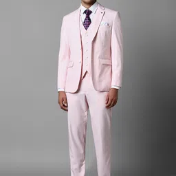 Louis Philippe Notched Lapel Single-Breasted Three-Piece Formal Suit-picture-50