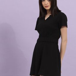 Rigo Split Crew Neck Short Sleeves Cotton Basic Jumpsuit-picture-21