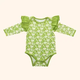 Ola! Otter Infant Girls Organic Cotton Printed Ruffled Bodysuit-image-71