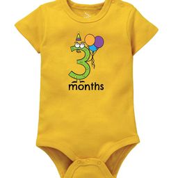 Zeezeezoo Kids-Infant 3 months Birthday Printed Cotton Bodysuit-image-65
