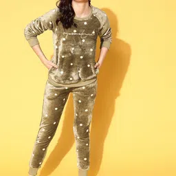 Sweet Dreams Polka Dot Printed Round Neck Night suit-picture-11