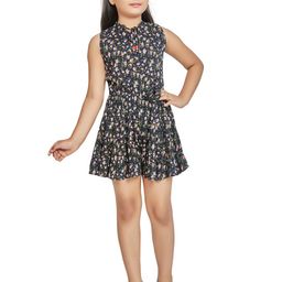 Peppermint Girls Navy Blue & Red Printed Basic Jumpsuit-image-19