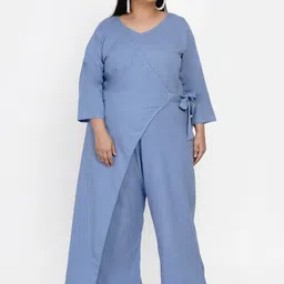 Fabnest Curve Women Blue Basic Jumpsuit-image-12