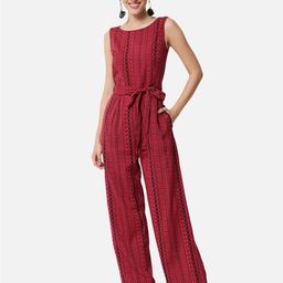 ALL WAYS YOU Printed Basic Jumpsuit With Waist Tie-Ups-picture-28