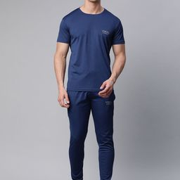 Vimal Jonney Men Navy Blue Solid Track Suit-image-69