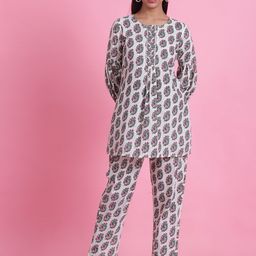 Prakrti Printed Cotton Night suit-image-90